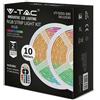 V-TAC VT-5050-300 Kit striscia led RGB SMD5050 10M (2x5mt) 4,8W/M 12V IP20 + controller + alimentatore - sku 2630