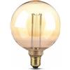 V-Tac VT-2195 Lampadina LED globo 4W E27 G125 vetro ambra con incisioni laser filamento bianco caldo 1800K - 7475