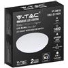 V-TAC VT-8418 Plafoniera led 18W rotonda bianca color change 3in1 CCT switch interno cover opaca satinata IP20 - sku 217605