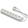 FANTON Multipresa con prese bipasso 6 schuko spina a squadra italiana 2P+T 16A cavo 1.5m Fanton 47430