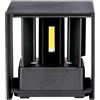 V-TAC VT-759-12 Lampada applique LED da parete 11W quadrato corpo nero fascio regolabile luce bianco caldo 3000K - sku 218529