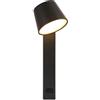 V-TAC Applique LED da parete in metallo 8W con porta USB design Cilindrico e Fascio Luminoso Regolabile 180° Colore Nero 3000K - 23406