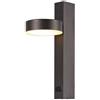 V-TAC Applique LED da parete 8W in metallo con porta USB design rotondo - fascio Luminoso regolabile 180° colore Nero 3000K - 23405