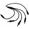 IXTRIMA Splitter sdoppiatore di alimentazione DC 5,5mm cavo a Y 4 uscite