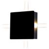 V-TAC VT-704 Lampada LED 4W da parete quadrato nero wall light bianco caldo 3000K IP65 - SKU 8211