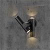 V-TAC VT-1186 Lampada LED da Parete Bidirezionale 2x3W regolabile 4000K Corpo Nero IP44 - 23049