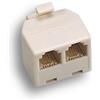 FANTON Adattatore telefonico modulare da spina plug 6/4c a 2 prese plug 6/4c Fanton 22350