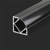V-TAC VT-8114 Profilo in Alluminio Angolare per strip led - colore Nero 2000 x 19 x 19mm - 2877