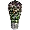 V-TAC VT-2223 Lampadina da arredo led 3W E27 ST64 in vetro cromato effetto 3D bianco caldo 3000K - SKU 212705
