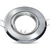 V-TAC VT-817 Portafaretti da incasso orientabile rotondo metallo nickel satinato per lampadine GU10-GU5.3 - sku 8939