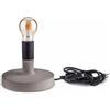 V-TAC VT-7171 Lampada da tavolo corpo grigio chiaro in calcestruzzo rotondo con portalampada per lampadine E27 - sku 3852