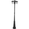 V-TAC VT-740 Portalampada lampione lanterna giardino in alluminio fissaggio a terra 199CM IP44 3xE27 - SKU 7063