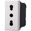 ETTROIT Presa bipasso compatibile Bticino Axolute 2P+T 10/16A 250V colore bianco Ettroit AB2001