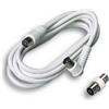 FANTON Prolunga cavo TV 3 metri con spina diritta e presa 90° colore bianco Fanton 31080