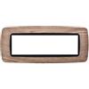 Ettroit placca compatibile Bticino Livinglight 7 moduli plastica bombata colore legno chiaro - LN88710