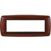 Ettroit placca compatibile Bticino Livinglight 7 moduli plastica bombata colore radica - LN88703