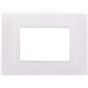 ETTROIT Placca compatibile Bticino Livinglight 3 moduli plastica quadrata colore bianco