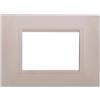 ETTROIT Placca compatibile Bticino Livinglight 3 moduli plastica quadrata colore sabbia