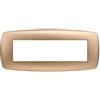 Ettroit placca compatibile Bticino Livinglight 7 moduli plastica slim colore oro - LN87711
