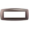 Ettroit placca compatibile Bticino Livinglight 7 moduli plastica slim colore acciaio bronzo - LN87710