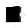 V-TAC VT-704 Lampada LED 4W da parete quadrato nero wall light bianco naturale 4000K IP65 - SKU 8212