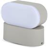V-TAC VT-816 Lampada LED 6W da parete colore grigio 110LM/W testa orientabile wall light luce bianco naturale 4000K IP65 - SKU 8291