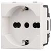 ETTROIT Presa schuko compatibile Bticino Axolute 2P+T 10/16A 250V colore bianco Ettroit AB2102