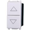 ETTROIT EV1204 Interruttore Doppio Interbloccato Saliscendi 10A Colore Bianco Compatibile Con Vimar Plana