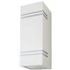 V-TAC VT-7662 Portalampada wall light quadrato alluminio bianco 2xGU10 - SKU 7543