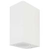V-TAC VT-7652 Portalampada wall light quadrato alluminio bianco 2xGU10 - SKU 7541