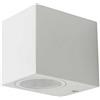 V-TAC VT-7651 lampada portafaretto led da parete quadrato in alluminio bianco 1xGU10 - SKU 7539