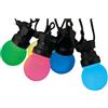 V-TAC Catenaria 13mt RGB multicolore con 15 Lampadine mini Globo LED 15*0.5W con Telecomando e Adattatore IP44 - 23159