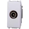 ETTROIT Presa Tv passante connettore maschio compatibile Vimar Plana colore bianco Ettroit EV2253