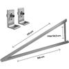 V-TAC Supporto triangolare con angolo regolabile 10°-15° per installazione su tetto Pannelli Solari Fotovoltaici 11387