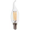 V-TAC VT-1997 Lampadina LED 4W attacco E14 forma Candela a Fiamma Filamento 6500K - 214430
