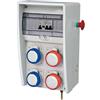 FANTON Quadro di distribuzione serie Ulisse 250 ASC con prese 2+2 CEE con morsettiera e pulsante di emergenza + interruttori differenziali potenza 9kW Fanton 74325