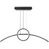 V-TAC VT-7766 Lampadario LED 30W plafoniera design moderno applique sospeso anello colore Nero 890x250mm luce 4000K - 6933