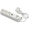 FANTON Multipresa OMEGA 3 prese bipasso schuko 16A+ 2 prese USB-A 5V 2,1A cavo 1,5 m. spina a squadra italiana 16A 47450