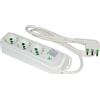 FANTON Multipresa OMEGA ECO RELIFE 3 prese bipasso schuko16A cavo 1,5 m. 3 spina a squadra italiana 16A + interruttore bipolare luminoso 47460ECO