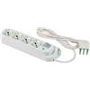 FANTON Multipresa OMEGA ECO RELIFE 4 prese bipasso schuko cavo 1,5 m. spina a squadra 16A + interruttore bipolare luminoso 47420ECO