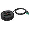 FANTON Multipresa ROTONDA industriale in PVC 4 prese bipasso schuko italo/tedesche 2P+T 16A cavo 2 m. disgiunture termico 42040