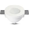 V-TAC VT-801RD Portafaretto rotondo in gesso ad incasso a scomparsa con vetro smerigliato per LED GU10 - SKU 3692