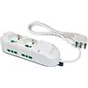 FANTON Multipresa TRIAX 2 prese bipasso schuko + 4 prese bipasso italiane laterali cavo 1,5 m. spina grande 42110