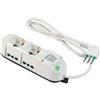 FANTON Multipresa TRIAX ECO RELIFE 2 prese bipasso shuko 2P+T 16A + 4 prese bipasso lateral icavo 1,5 m. 3+ interruttore luminoso 491124ECO