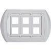 FANTON Placca universale 6 uscite RJ45 aggancio KEYSTONE colore bianco Fanton 23953