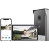 EZVIZ CS-HP7 Videocitofono Smart WIFI, 7 Pollici Touch Monitor, Visione Notturna, Unlock Remote, 2K, Rilevamento Umano, Opzione RFID, Impermeabile