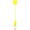 V-TAC VT-7228 Portalampada a sospensione decorativo pendente 1MT in silicone attacco E27 colore giallo sku 3485