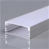 V-TAC Profilo per striscia led lineare larghezza fino a 48mm in Alluminio, Colore Silver e copertura Opaca 2000x50x20mm - 23178