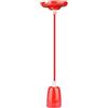 V-TAC VT-7998 Lampadario pendente 1mt E27 in porcellana Ф47mm cavo in corda colore rosso IP20 - SKU 3807