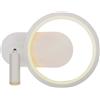 V-TAC VT-7906 Lampada da parete LED applique moderno a cerchio 14W in Metallo corpo bianco 25cm luce 4000K - 14982